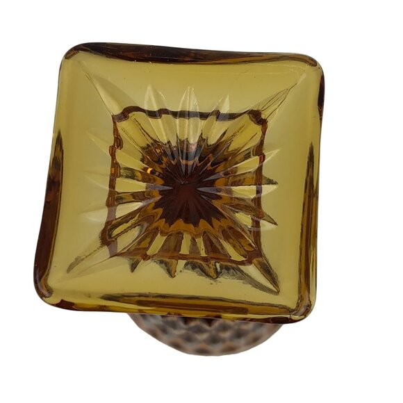 Indiana Glass Colony Park Lane Amber Wine Water Goblet Footed - Picture 8 of 10